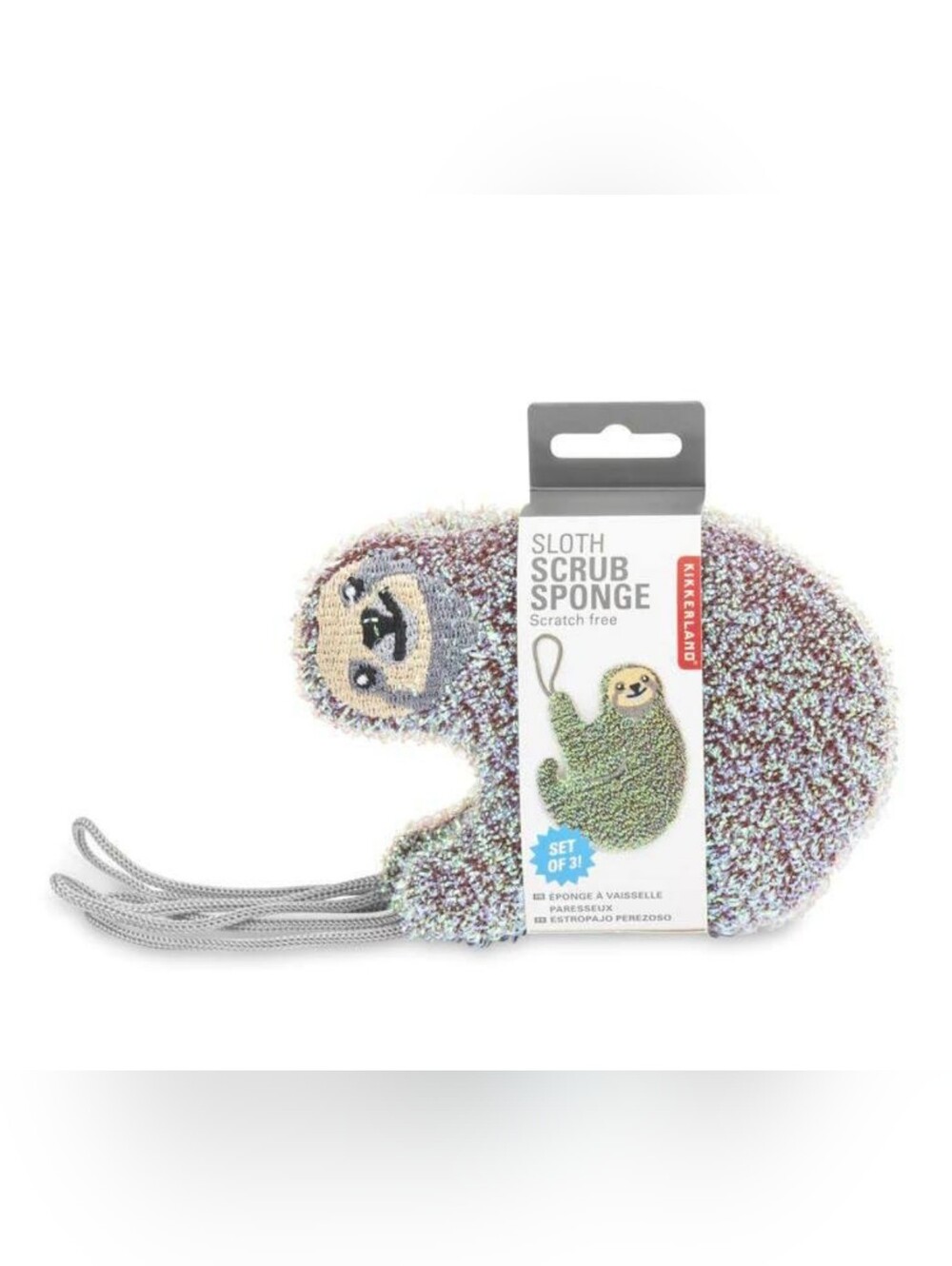 NWT Sloth Scrub Sponge (3)